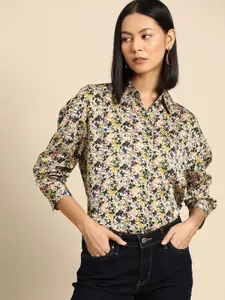 all about you Women Floral Printed High-Low Casual Shirt