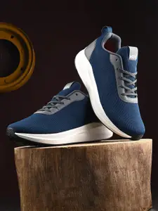 HRX by Hrithik Roshan Men Teal Blue & White Memory Foam Mesh Running Shoes