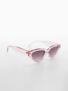 MANGO Women Cateye Sunglasses with UV Protected Lens 57010601-82