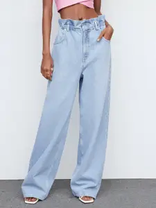 MANGO Women Slouchy Fit High-Rise Jeans