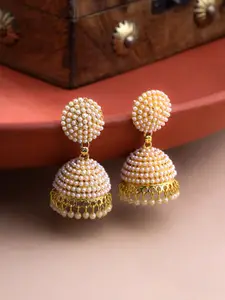 Yellow Chimes Contemporary Jhumkas Earrings