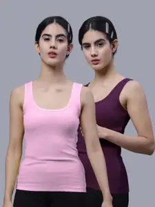 FBAR Pack Of 2 Scoop Neck Skin Friendly Cotton Tank Top