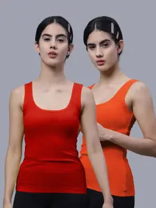 FBAR Pack Of 2 Scoop Neck Sleeveless Pure Cotton Tank Top