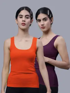 FBAR Pack Of 2 Sleeveless Ribbed Cotton Tank Tops