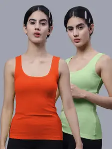 FBAR Pack of 2 Scoop Neck Cotton Tank Tops