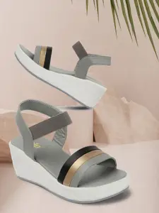 Colo Colourblocked Wedge Heels With Backstrap