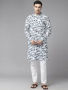 See Designs Men Printed Regular Pure Cotton Kurta With Trousers