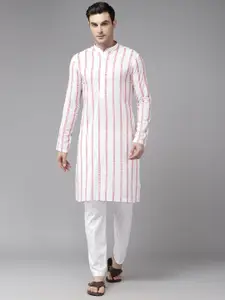 See Designs Men Embroidered Regular Thread Work Pure Cotton Kurta with Pyjamas