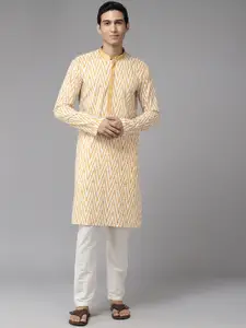 See Designs Men Printed Thread Work Pure Cotton Kurta with Pyjamas