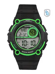 Sonata Men Black Digital Watch 77004PP01