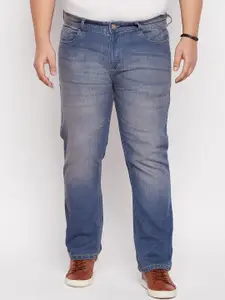 bigbanana Men Plus Size Mid-Rise Heavy Fade Clean Look Stretchable Jeans