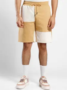 NOBERO Men Colourblocked Loose Fit Cotton Shorts