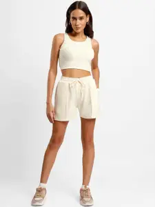 NOBERO Fitted Crop Top With Shorts