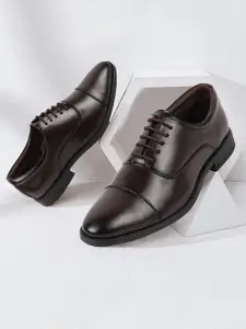 FAUSTO Men Textured Formal Oxfords