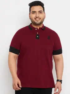 bigbanana Men Plus Size Polo Collar Bio Finish Pure Cotton T-shirt