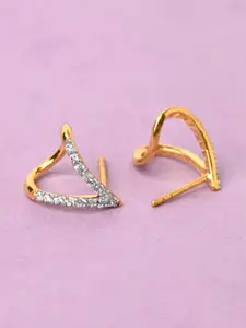Clara Gold-Plated Contemporary Studs Earrings