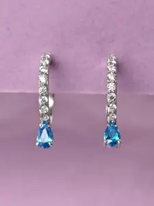 Clara 925 Sterling Silver Contemporary Hoop Earrings