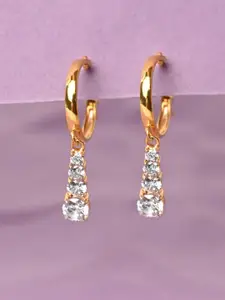 Clara Gold-Plated Contemporary Half Hoop Earrings