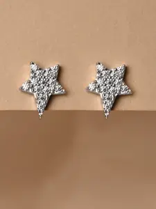 Clara 925 Sterling Silver Contemporary Star Studs Earrings