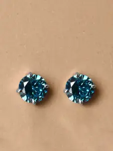 Clara Rhodium-Plated Sterling Silver Cubic Zirconia Contemporary StudsEarrings