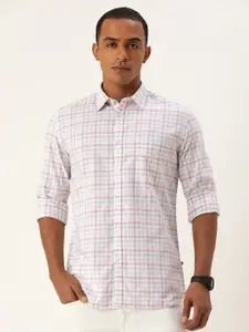 Parx Slim Fit Checked Pure Cotton Casual Shirt