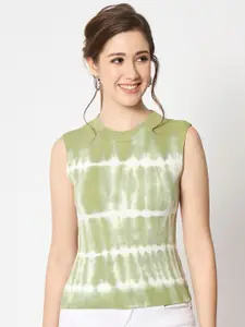 CHARMGAL Tie And Dyed Sleeveless Regular Top