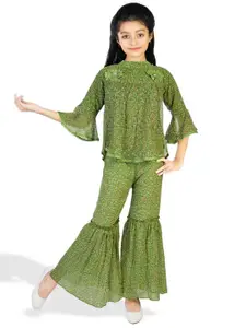 BAESD Floral Printed High Neck Top with Palazzos