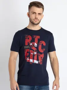 Status Quo Typography Printed Round Neck Cotton T-shirt