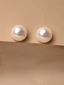 Clara Rhodium-Plated 925 Sterling Silver Contemporary Studs Earrings