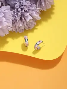 AMI Gold-Plated Contemporary Hoop Earrings