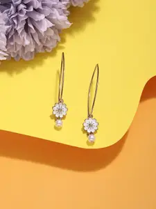 AMI Gold-Plated Flower Shaped Drop Earrings