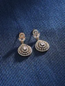 AMI Gold-Plated Contemporary Drop Earrings