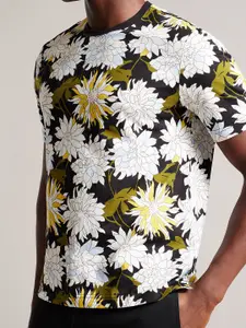 Ted Baker Floral Printed Cotton T-shirt