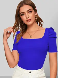 Dream Beauty Fashion Square Neck Puff Sleeve Top