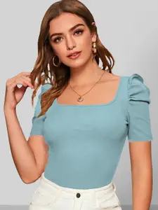 Dream Beauty Fashion Square Neck Puff Sleeve Top