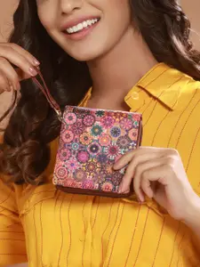 Priyaasi Floral Printed Two Fold Wallet with SIM Card Holder