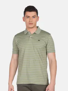 Arrow Sport Striped Polo Collar Regular T-shirt