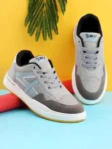 Bxxy Men Textile High-Top Running Non-Marking Flyknit Shoes