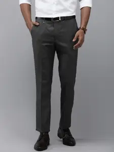 Park Avenue Men Textured Super Slim Fit Formal Trousers
