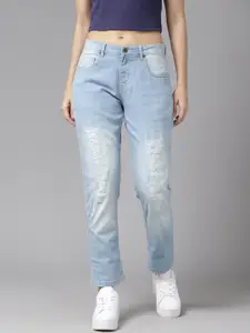 The Roadster Lifestyle Co. Women Boyfriend Fit Ripped Jeans