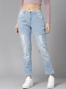 The Roadster Lifestyle Co. Women Boyfriend Fit Ripped Jeans