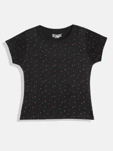 Eteenz Girls Premium Cotton Conversational Printed T-shirt