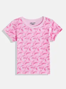 Eteenz Girls Tropical Printed Premium Cotton T-shirt