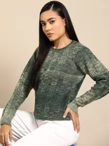 all about you Women Ribbed Acrylic Pullover