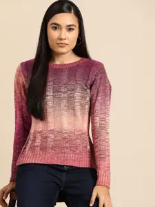all about you Ribbed Acrylic Pullover