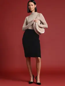 all about you Women Cable Knit Pencil Skirt