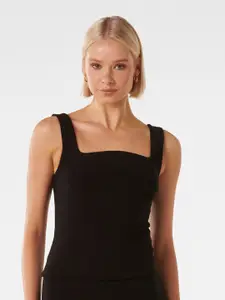 Forever New Square Neck Sleeveless Fitted Top