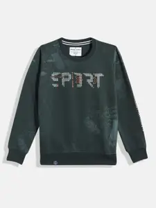 Monte Carlo Boys Pure Cotton Typography Printed Sweatshirt