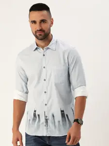 Parx Men Slim Fit Pure Cotton Printed Casual Shirt