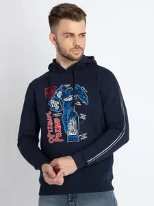 Status Quo Graphic Printed Hooded Cotton Pullover